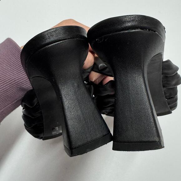 Open Edit Heels Womens 8 Black Quinn Knotted Strappy‎ Open Square Toe - Picture 8 of 10